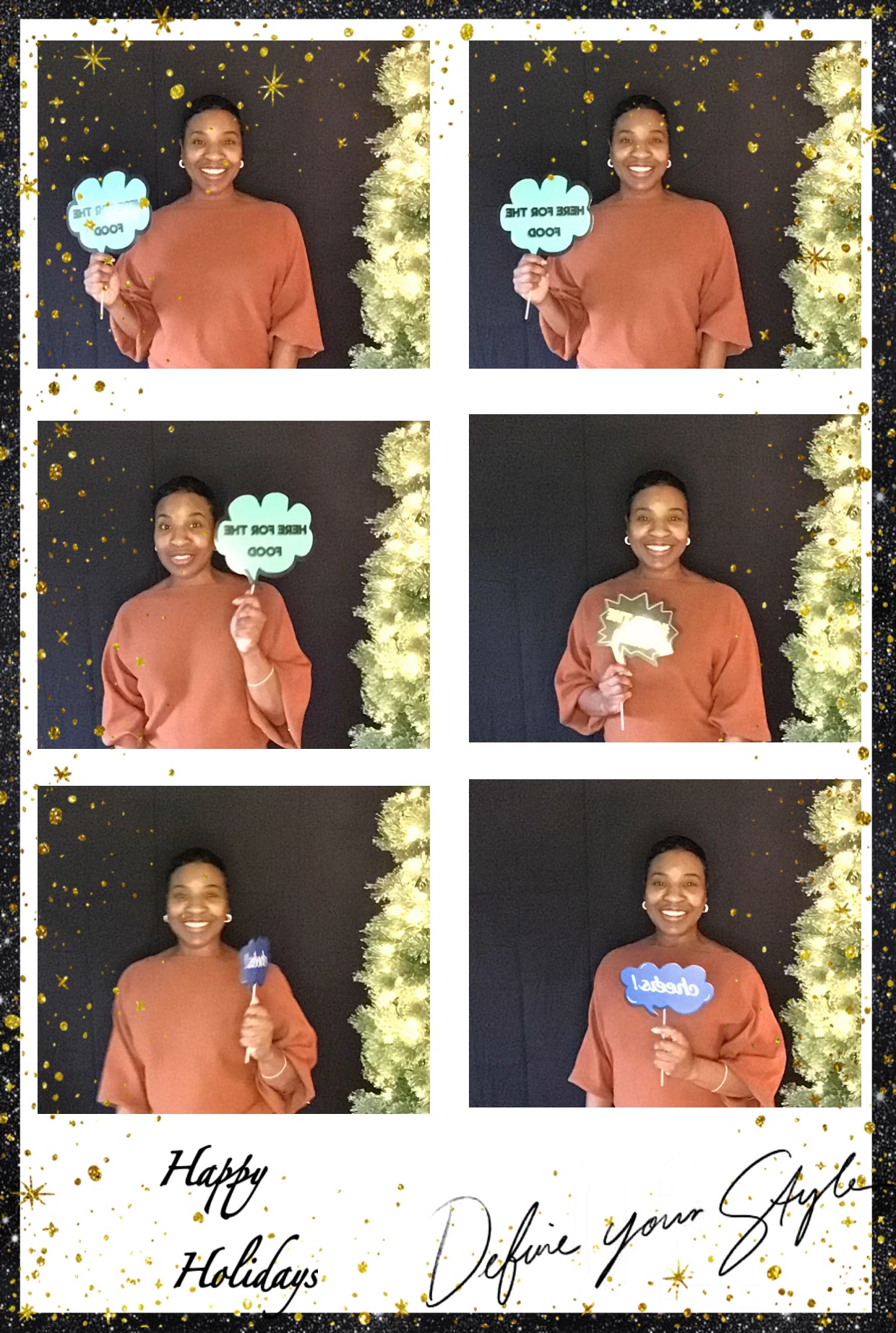 Happy Holidays photo strip