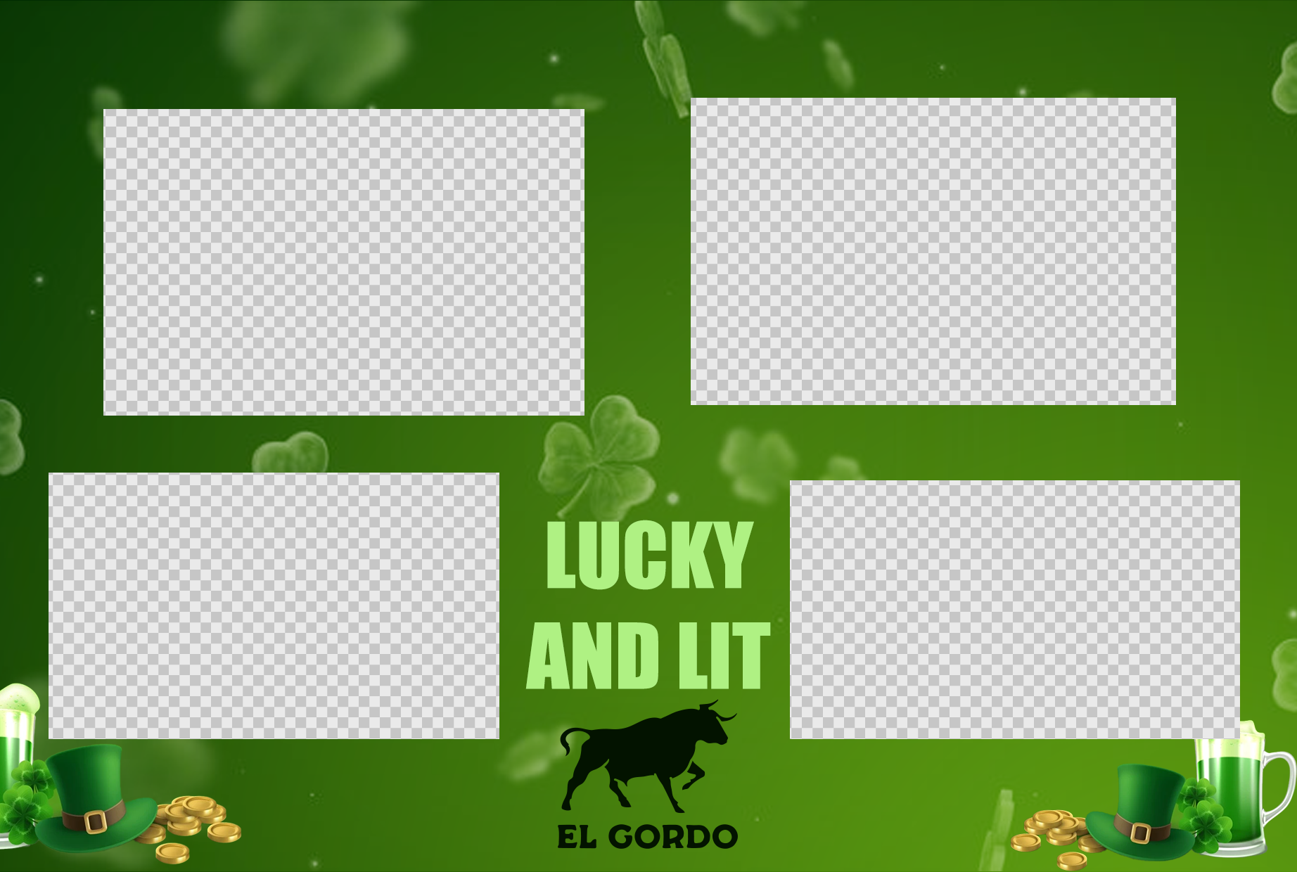 Lucky and Lit El Gordo template